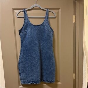 Blue Denim Tank Dress - Classic Scoop Neck